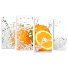 Модульная картина на холсте "Апельсины в воде" 120x75 см Modulka.Ru