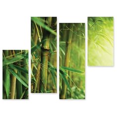 Модульная картина на холсте "Бамбук" 120x95 см Modulka.Ru