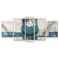 Модульная картина на холсте "Бирюзовый шар" 170x80 см Modulka.Ru