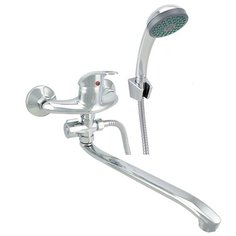 Смеситель ванно-душевой одноручный "Juguni" с металлическим шлангом и хром. лейкой, JGN0120/B