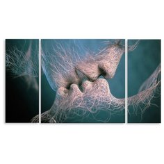 Модульная картина на холсте "Поцелуй" 120x66 см Modulka.Ru