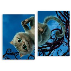 Модульная картина на холсте "Чеширский кот" 170x129 см Modulka.Ru