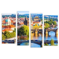 Модульная картина на холсте "Яркая Прага" 170x119 см Modulka.Ru