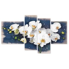 Модульная картина на холсте "Орхидеи" 120x73 см Modulka.Ru