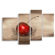 Модульная картина на холсте "Вишенка" 120x84 см Modulka.Ru
