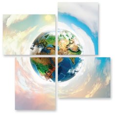 Модульная картина на холсте "Земля" 90x90 см Modulka.Ru
