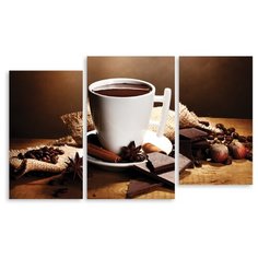 Модульная картина на холсте "Шоколадное утро" 170x104 см Modulka.Ru