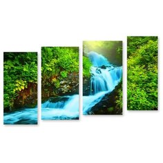 Модульная картина на холсте "Молочный водопад" 170x105 см Modulka.Ru