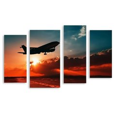 Модульная картина на холсте "Самолет" 120x77 см Modulka.Ru
