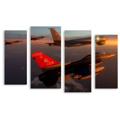 Модульная картина на холсте "Самолеты" 150x97 см Modulka.Ru
