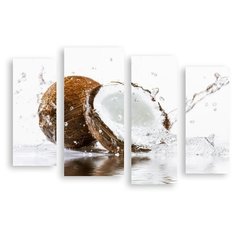 Модульная картина на холсте "Сочный кокос" 170x120 см Modulka.Ru
