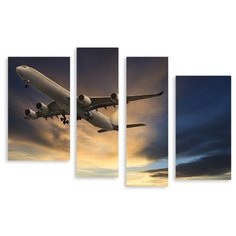 Модульная картина на холсте "Самолёт" 150x103 см Modulka.Ru