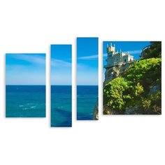 Модульная картина на холсте "Ласточкино гнездо" 150x109 см Modulka.Ru