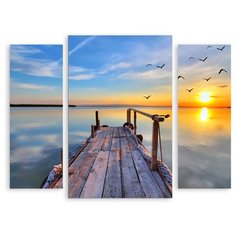 Модульная картина на холсте "Причал" 150x116 см Modulka.Ru