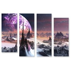 Модульная картина на холсте "Космическая жизнь" 120x85 см Modulka.Ru