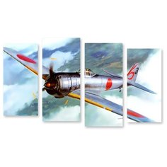 Модульная картина на холсте "Самолет" 120x73 см Modulka.Ru