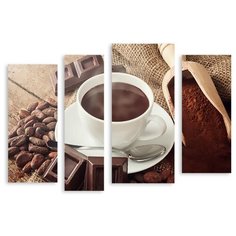 Модульная картина на холсте "Горячий шоколад" 120x88 см Modulka.Ru