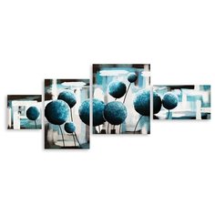 Модульная картина на холсте "Яркие одуванчики" 90x39 см Modulka.Ru