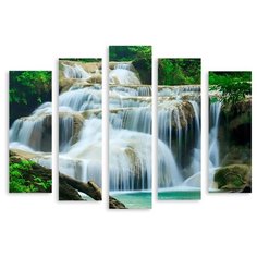 Модульная картина на холсте "Водопадистый" 150x114 см Modulka.Ru
