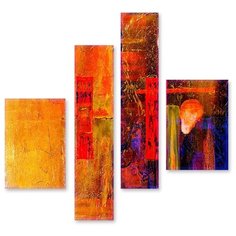Модульная картина на холсте "Мысли художника" 150x156 см Modulka.Ru