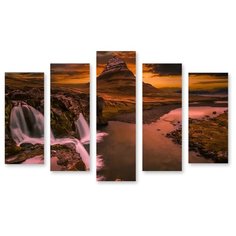 Модульная картина на холсте "Магический вулкан" 170x112 см Modulka.Ru