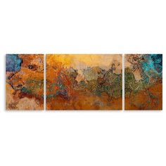 Модульная картина на холсте "Красочный песок" 120x44 см Modulka.Ru