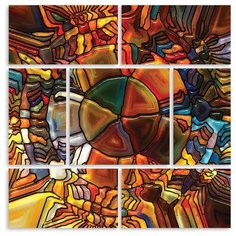 Модульная картина на холсте "Мозаика" 150x153 см Modulka.Ru