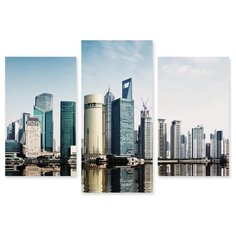 Модульная картина на холсте "Новый город" 150x107 см Modulka.Ru