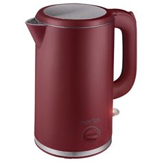 MARTA MT-4557 красный коралл чайник металлический