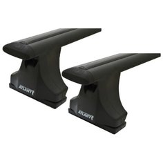 Багажник на крышу Atlant, 6031+8709+8752, черные крыловидные дуги 1,26м на Хонда СРВ 3 (штатные места) 2007-2011, арт:213357