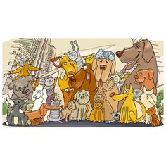 Супермоющиеся антивандальные фотообои Антимаркер, Собаки", 2-А-259, 270х150 см