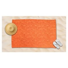 Полотенце махровое Amore Mio Жаккард Sea 100*145 1 шт. Оранжевый