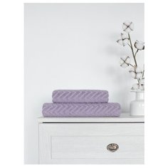 Полотенце Amore Mio Жаккард Zigzag 70*130 Сиреневый