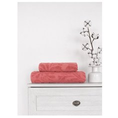 Полотенце Amore Mio Жаккард Monogramma 70*130 Персиковый