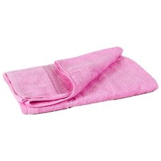Розовое махровое банное полотенце UTEX 130 х 70 см, с полоской