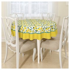 Скатерть круглая 15647, D145 см. Сирень