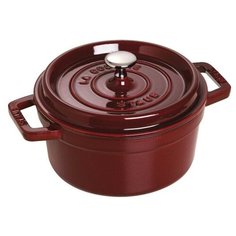 Кокот Staub круглый, 20 см, 2,2 л, гранатовый 1102087
