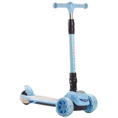 219 Самокат BabyStyle (синий, свет, звук, складной, тормоз, до 40 кг)