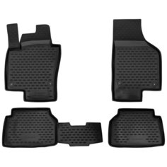 Коврики в салон VW Tiguan 10/2007-2016, 4 шт. (полиуретан, серые) Element