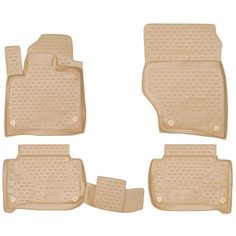 Коврики в салон AUDI Q7 2006-2015, 4 шт. (полиуретан, бежевые) Element