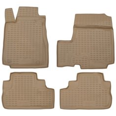 Коврики в салон HONDA CR-V III 2007->, 4 шт. (полиуретан, бежевые) Element