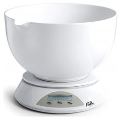 Весы кухонные ADE Angelina KE707 white с чашей 3л