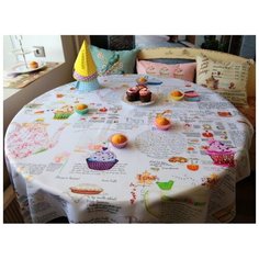 Скатерть праздничная Веселое чаепитие, 150 х 180 см Myatashop