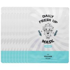 VILLAGE 11 FACTORY Успокаивающая тканевая маска с экстрактом чайного дерева Daily Fresh Up Mask Tea Tree 10шт 20 мл