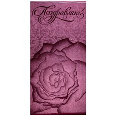 "Полотенце ""Авангард"" махровое; 4393 ПОЗДРАВЛЯЮ РОЗА; Размер: 70 х 140"