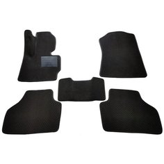 Автомобильные коврики салона Autodefender EVA c пластиковым подпятником для BMW Х4 (F26) 2014 - наст. время (комплект 5 шт.) черный ромб с черным кантом