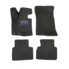 Автомобильные коврики салона Autodefender EVA c пластиковым подпятником для Hyundai IX35 2010 - наст. время (комплект 5 шт.) черный ромб с серым кантом