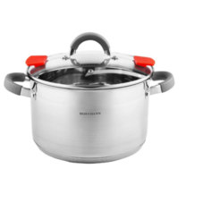 Кастрюля со сливом HOFFMANN HM 5148, Нержавеющая сталь, 22 см, 5 л.