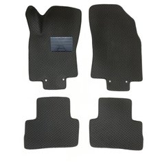 Автомобильные коврики салона Autodefender EVA c пластиковым подпятником для Nissan Qashqai 2013 - наст. Время (комплект 5 шт.) черный ромб с черным кантом