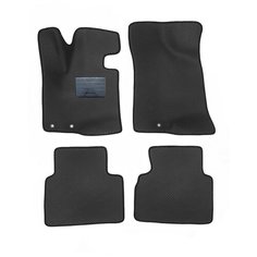 Автомобильные коврики салона Autodefender EVA c пластиковым подпятником для Hyundai IX35 2010 - наст. Время (комплект 5 шт.) черный ромб с черным кантом